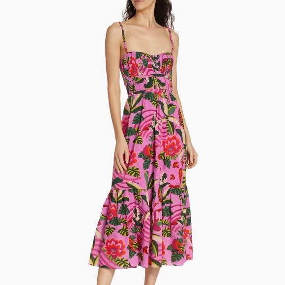 Farm Rio Leopard Forest Cotton Dress - Picture 2 of 6